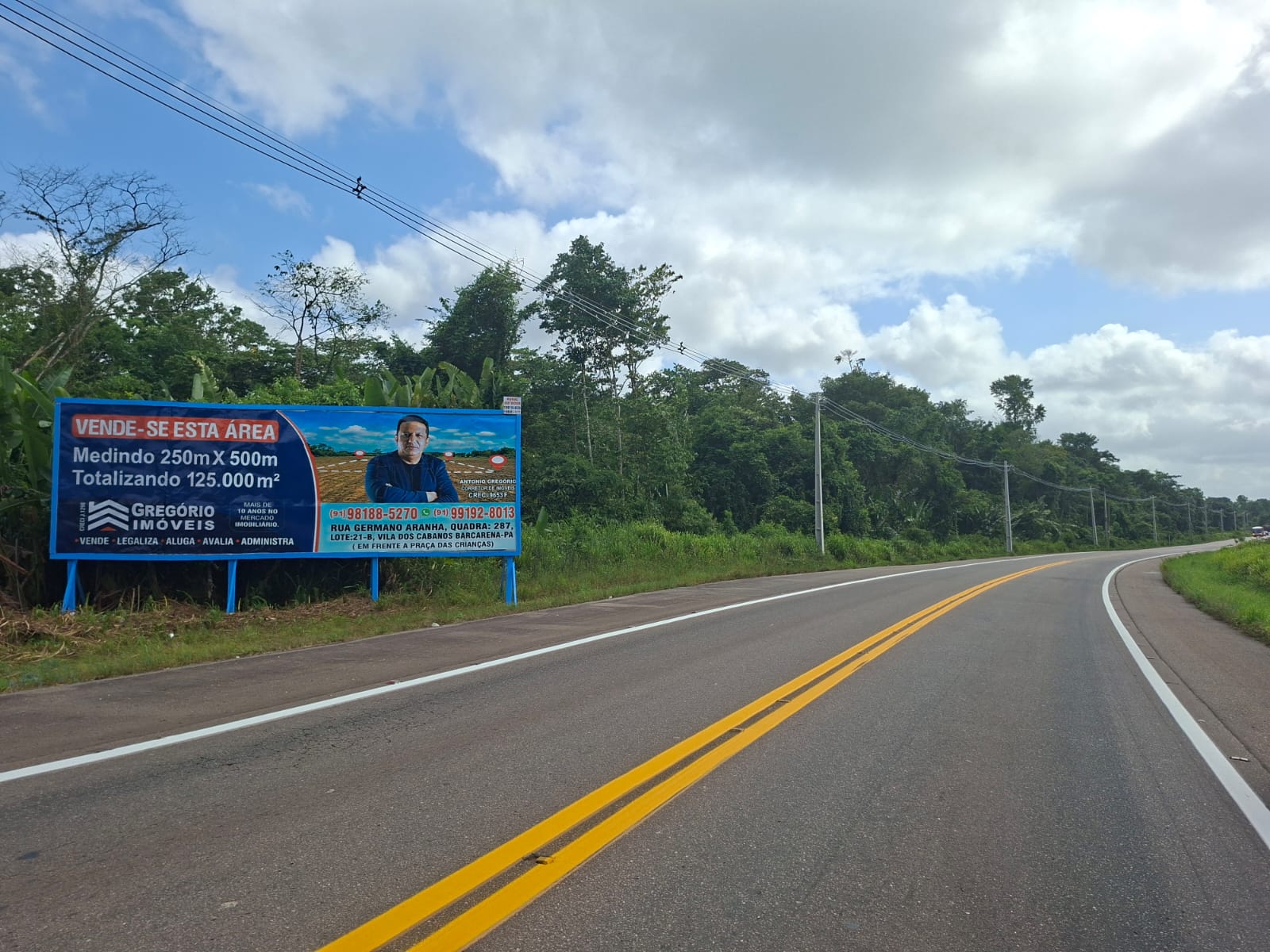 VENDO EXCELENTE ÁREA NA PA - 483 - ALÇA VIÁRIA - PRÓXIMO AO TREVO DA PERNA LESTE (ACARÁ) E POSTO DE PEDÁGIO CPM 125.000 M²